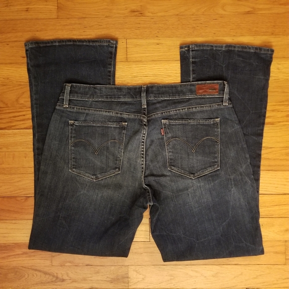 Levi's Denim - Levi's Demi Curve Mid Rise Bootcut Skinny Dark Jeans Women's Size 32 Inseam 29"